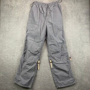 Joe Boxer Mens Large Grey Cargo Pants Gorpcore Techwear Mesh Lined Tactical Y2K